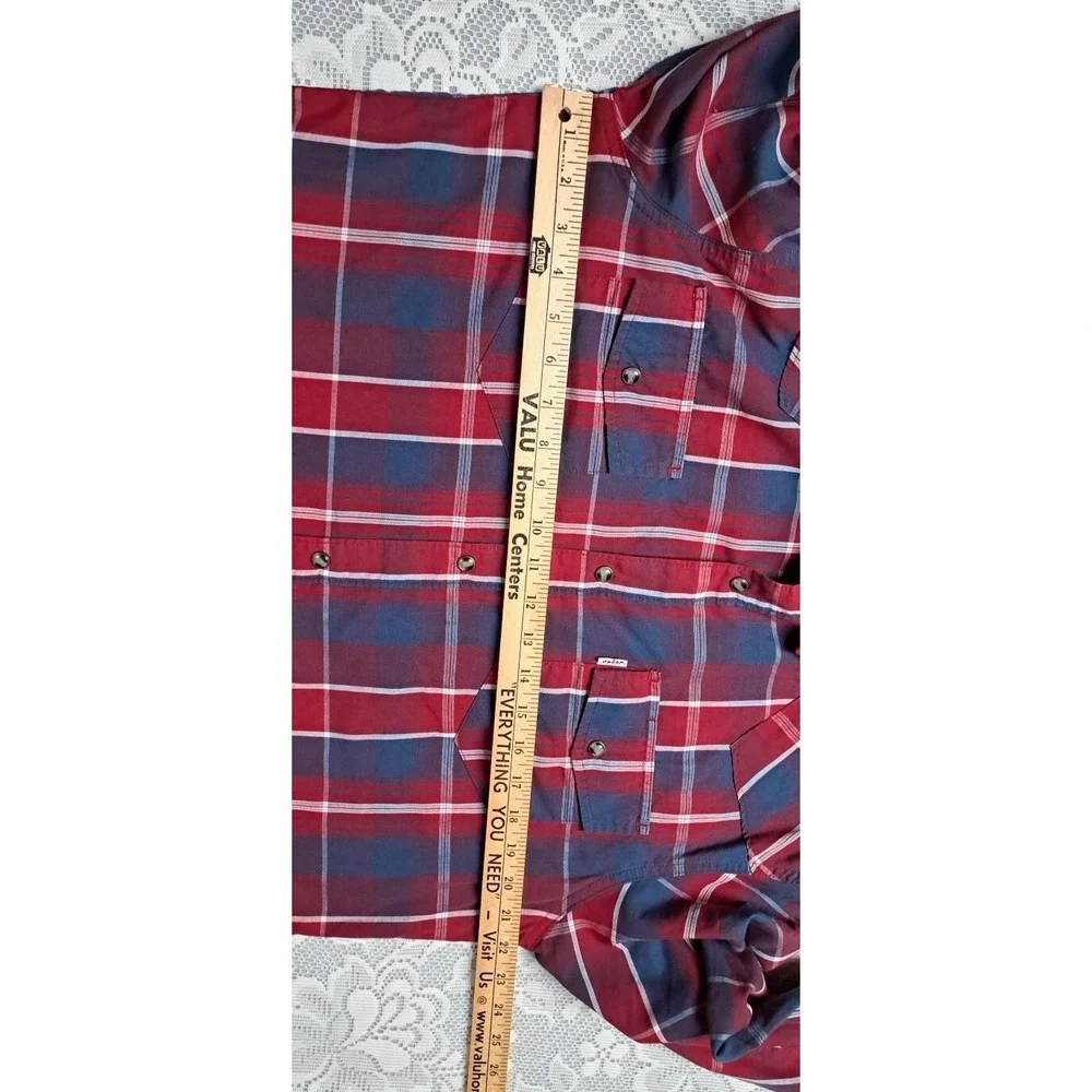 Men's Levi's Modern Fit Plaid Long Sleeve Pearl Snap Button Up Shirt Size Medium